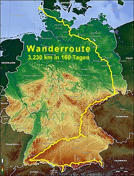 Vom Watt zum Watzmann - 3.200 km zu Fuß durch Deutschland